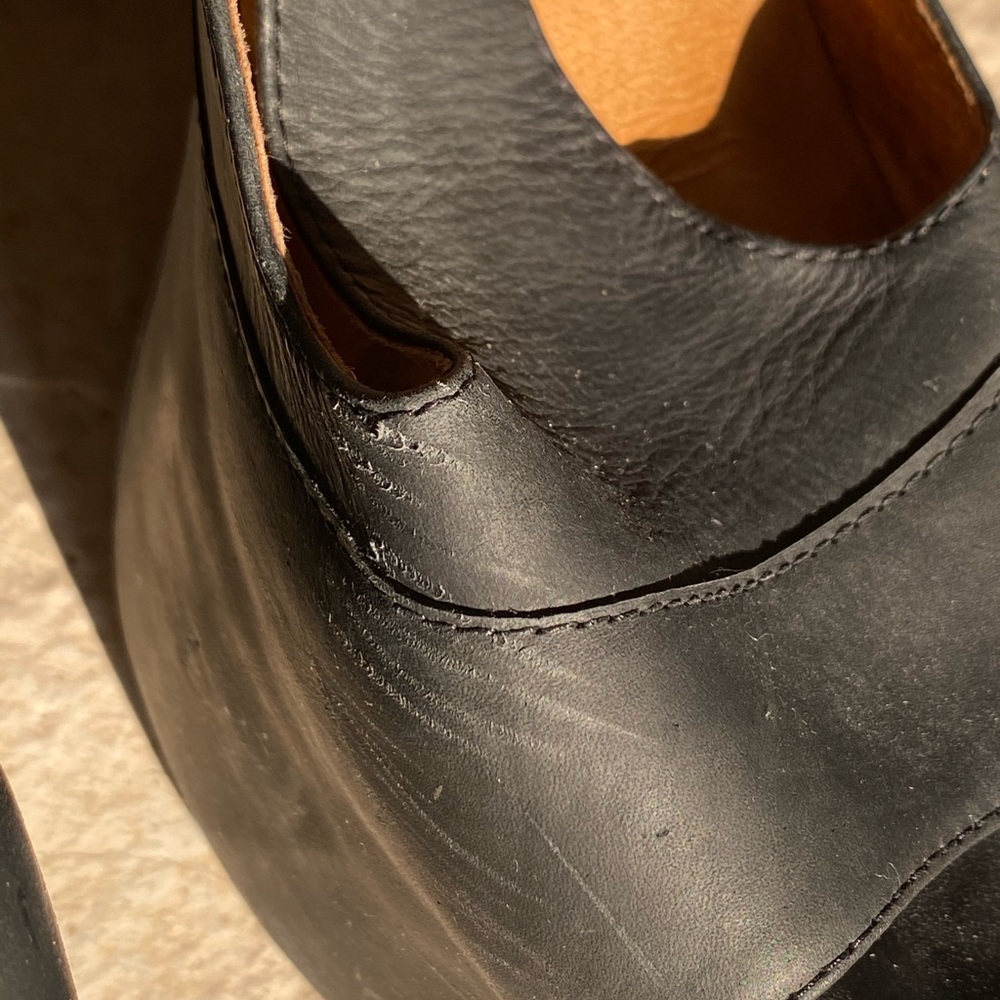 Jeffrey Campbell Black Leather Spike Platform - Picture 6 of 8